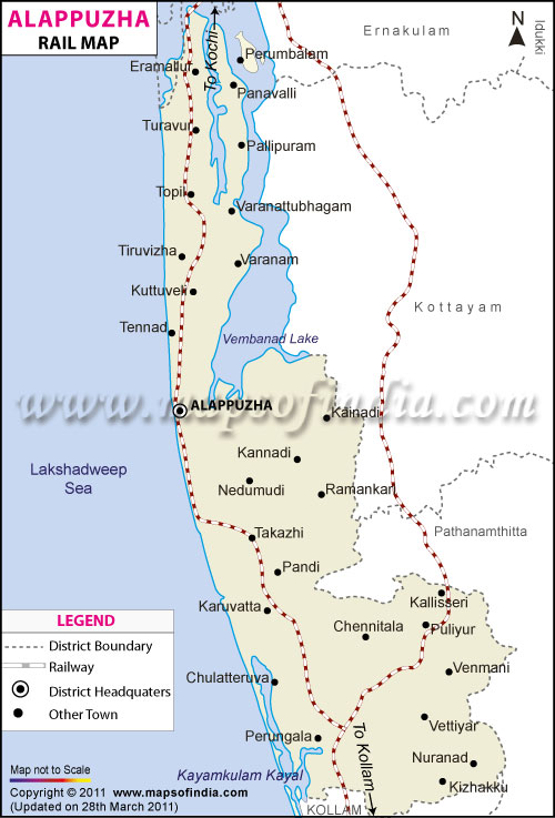 Railway Map of Alappuzha