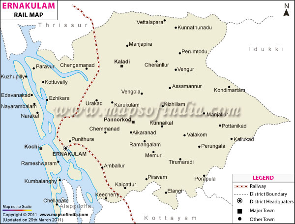 Railway Map of Ernakulam