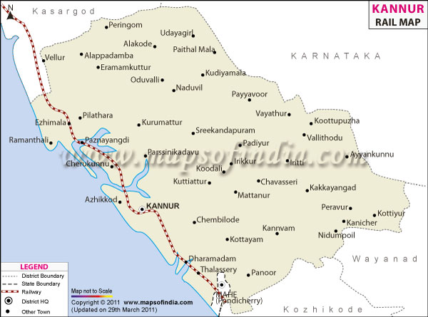 Railway Map of Kannur
