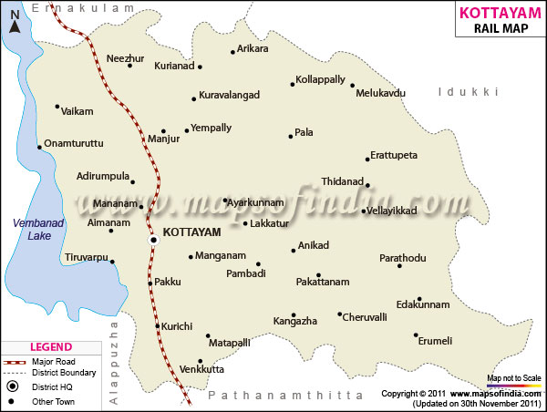 Railway Map of Kottayam