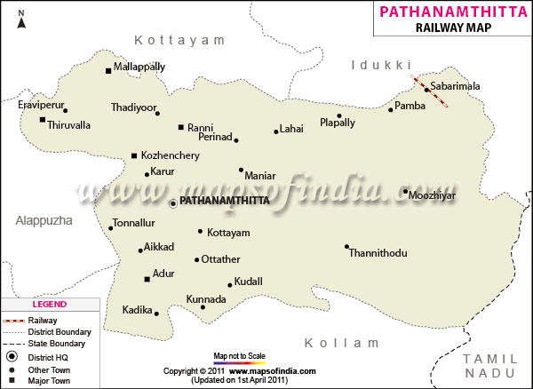Railway Map of Pathanamthitta