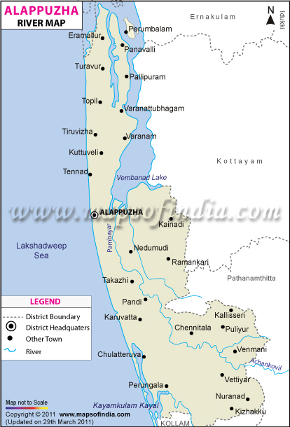 River Map of Alappuzha