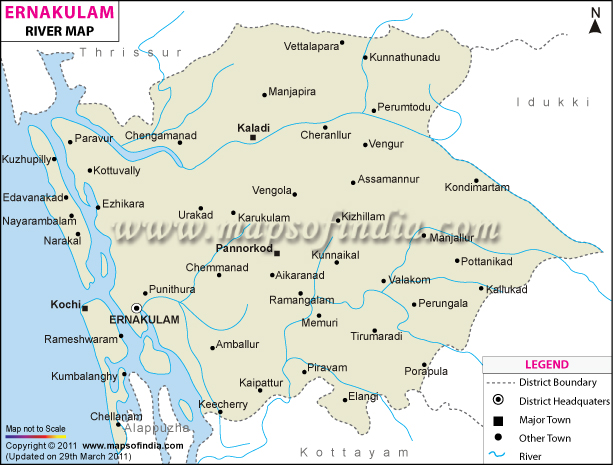 River Map of Ernakulam