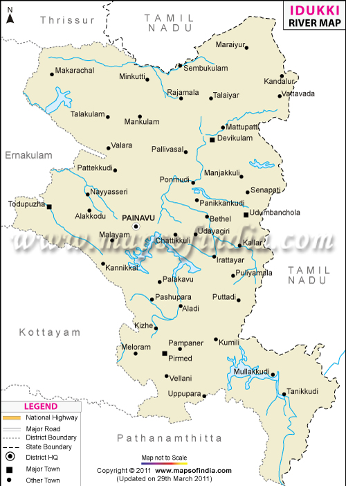 River Map of Idukki