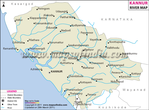 River Map of Kannur