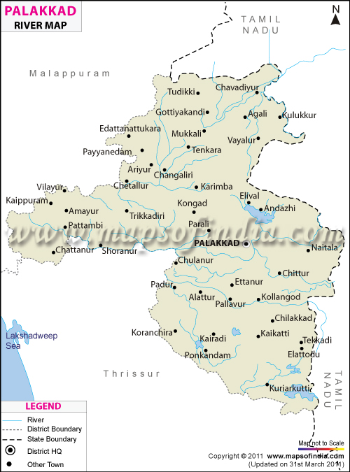 River Map of Palakkad