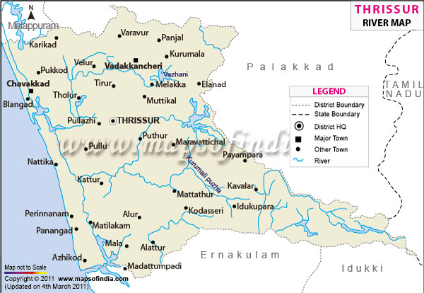 River Map of Thrissur
