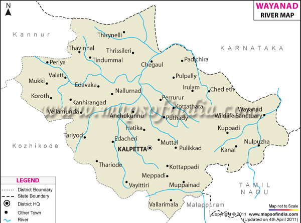 Wayanad River Map