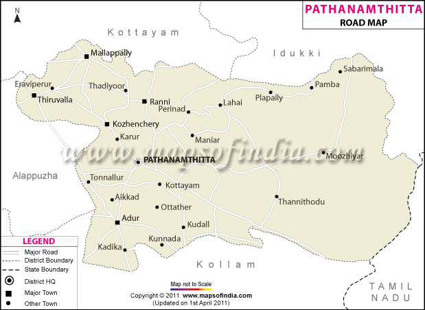 Ernakulam To Pathanamthitta Route Map Pathanamthitta Road Map