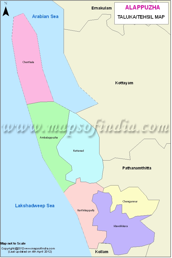 Tehsil Map of Alappuzha