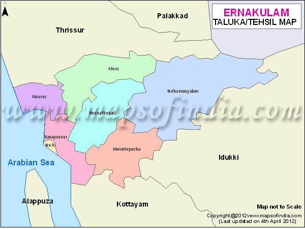 Tehsil Map of Ernakulam