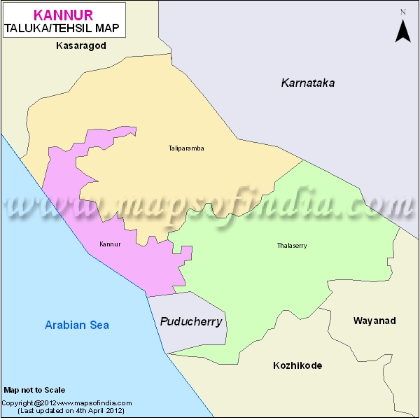 Tehsil Map of Kannur