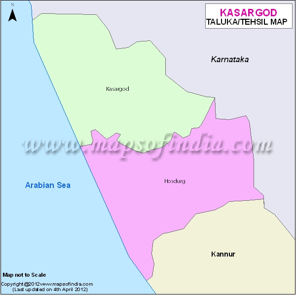 Tehsil Map of Kasaragod