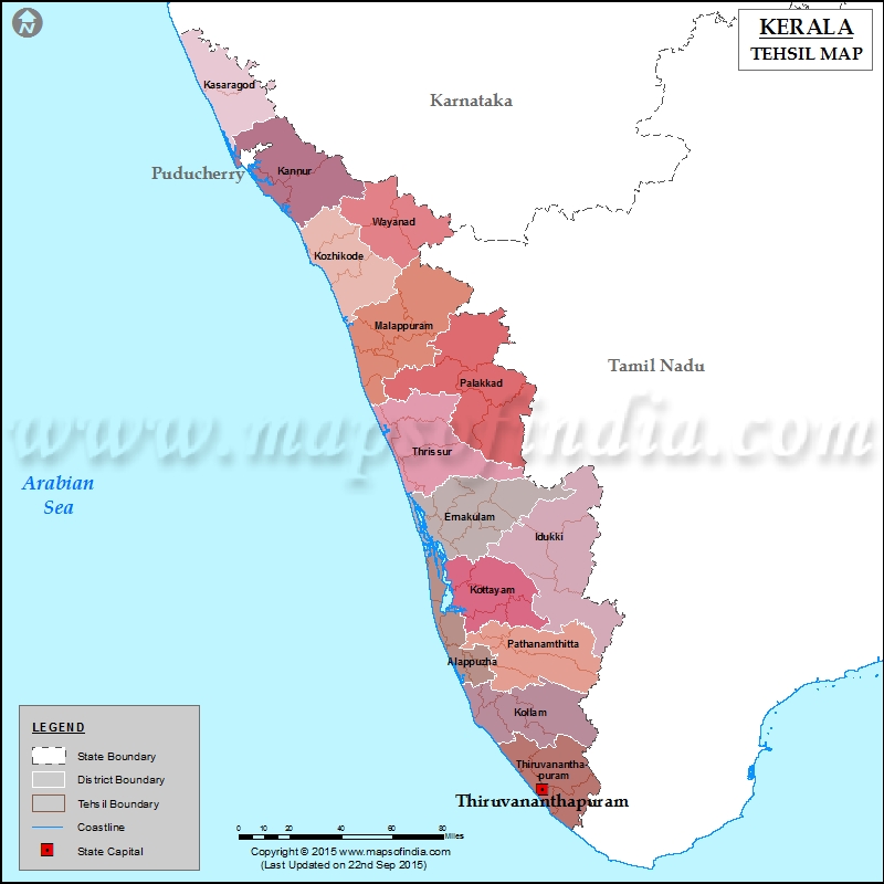 Tehsil Map of Kerala