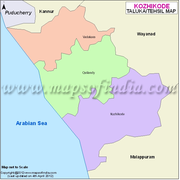 Tehsil Map of Kozhikode