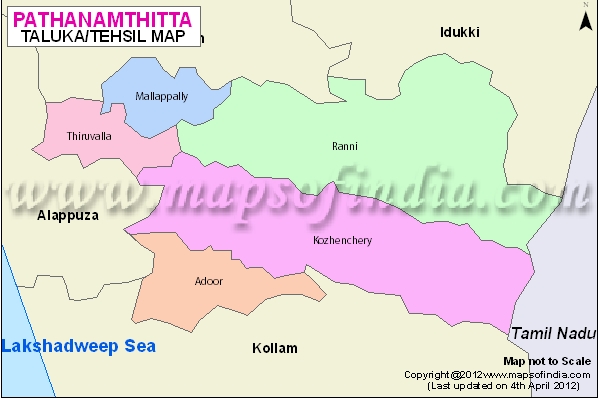 Tehsil Map of Pathanamthitta