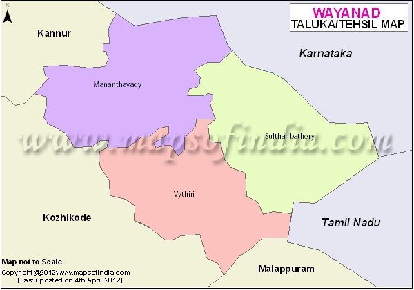 Tehsil Map of Wayanad