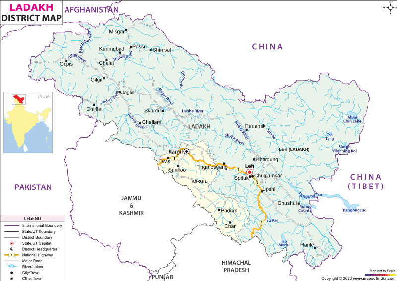 Ladakh District Map