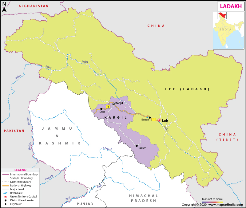 Map of Ladakh