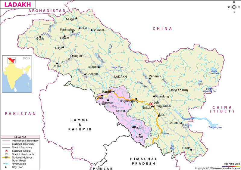 Map of Ladakh
