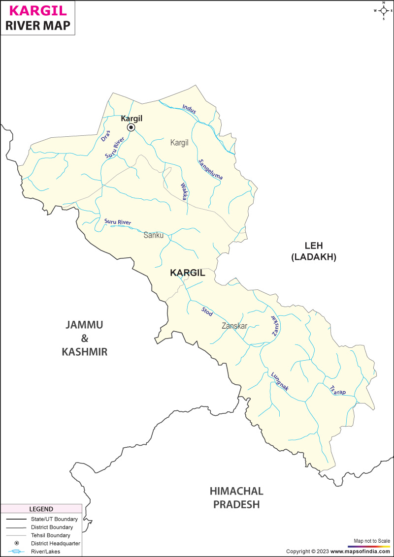 Kargil River Map