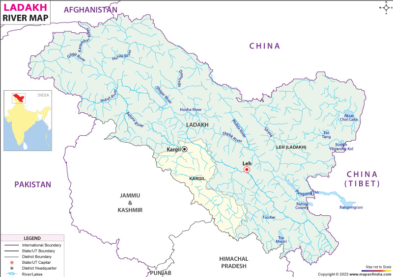 River Map of Ladakh