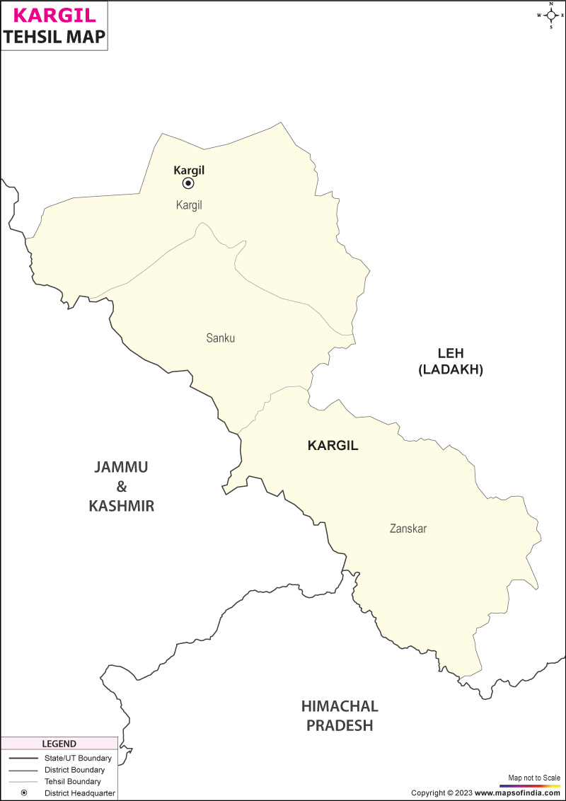 Kargil Tehsil Map