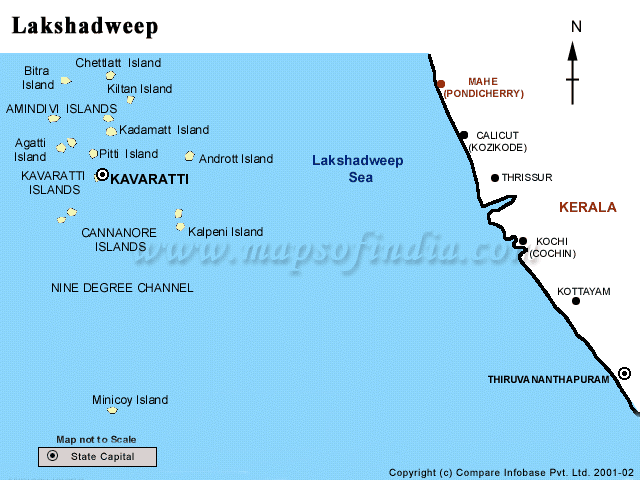 Lakshadweep Location Map