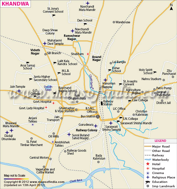 City Map of Khandwa
