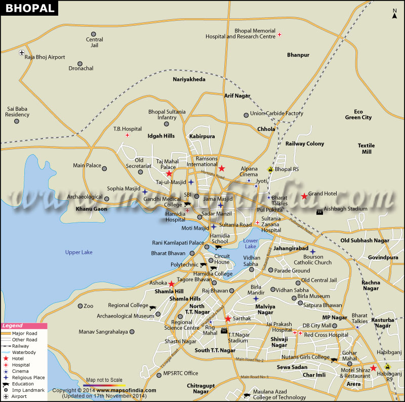 City Map of Bhopal