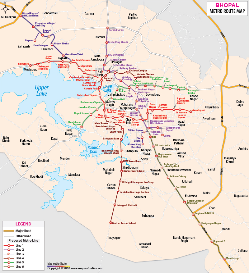 Bhopal Metro Route Map