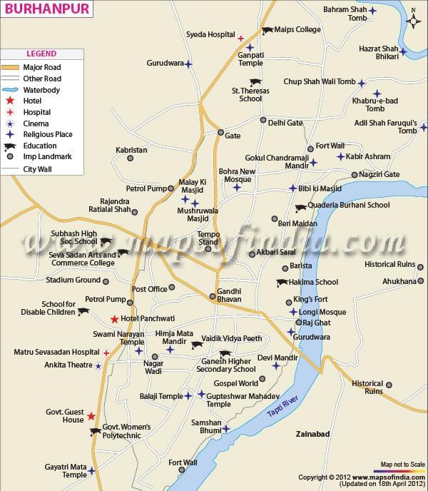 City Map of Burhanpur