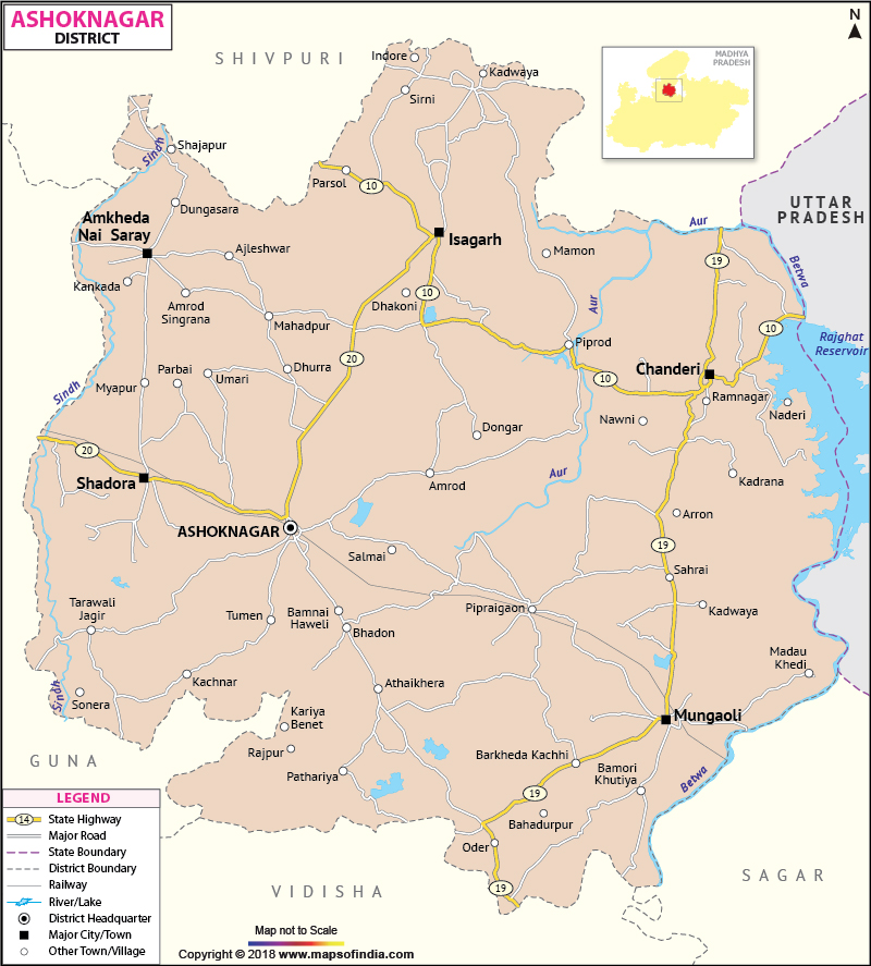 District Map of Ashok-Nagar