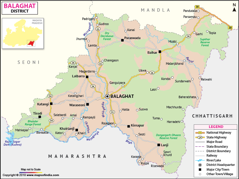 District Map of Balaghat