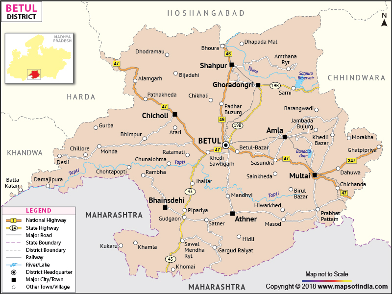 District Map of Betul