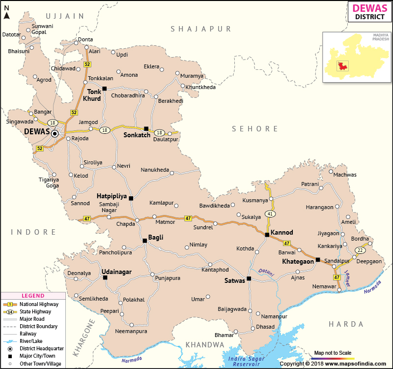 District Map of Dewas