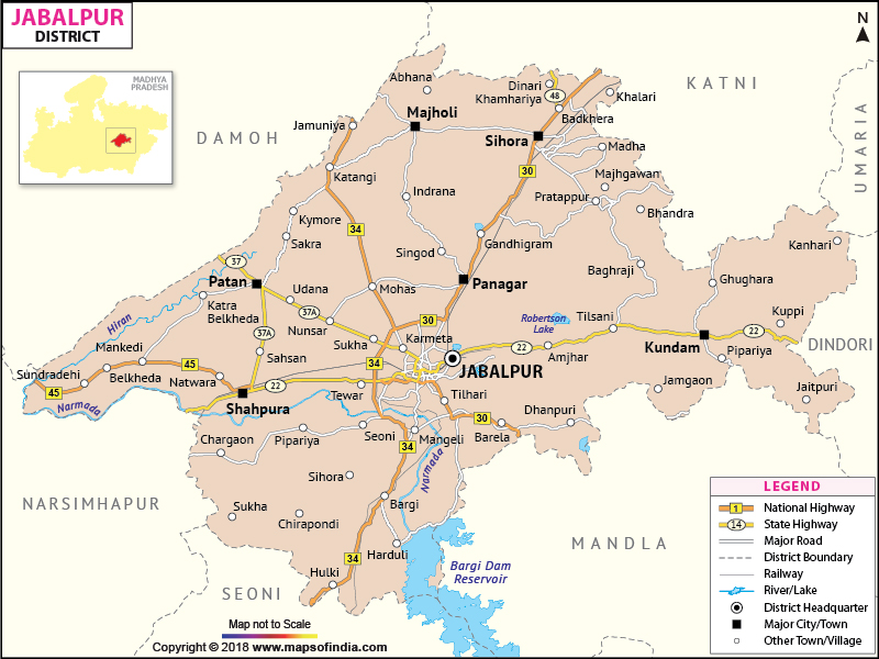District Map of Jabalpur