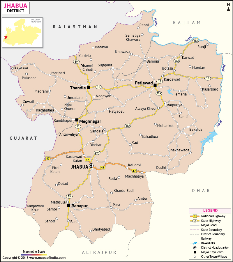 District Map of Jhabua