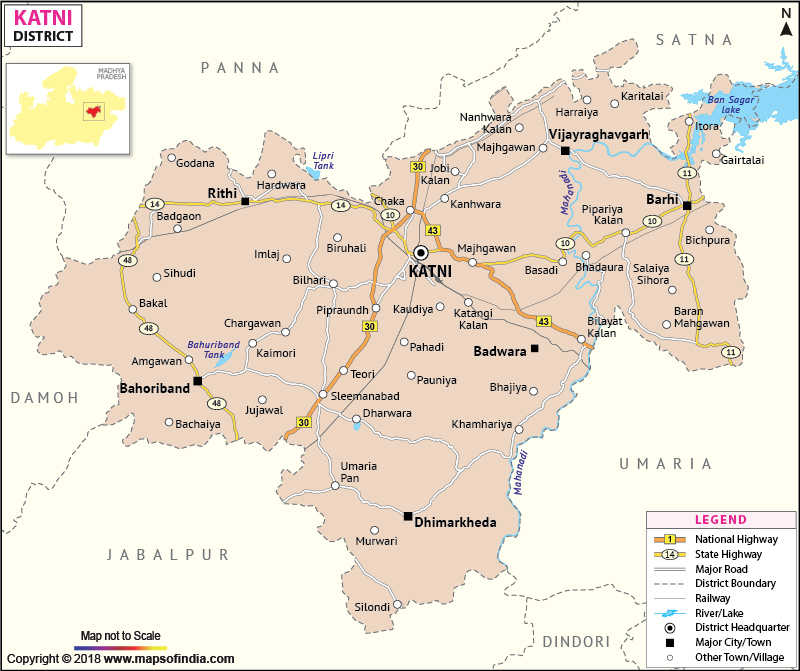 District Map of Katni