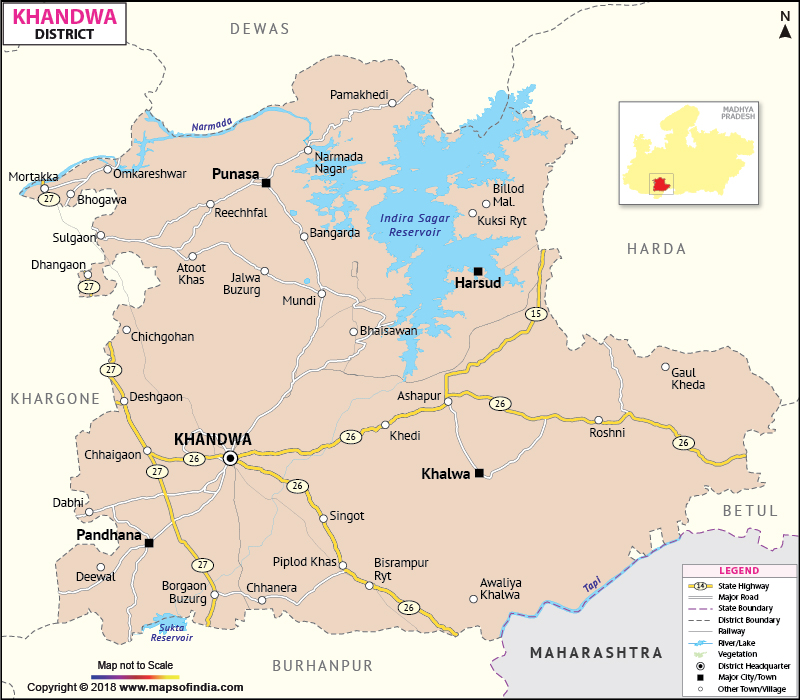 District Map of East-Nimar-District-Map-Khandwa-District-Map