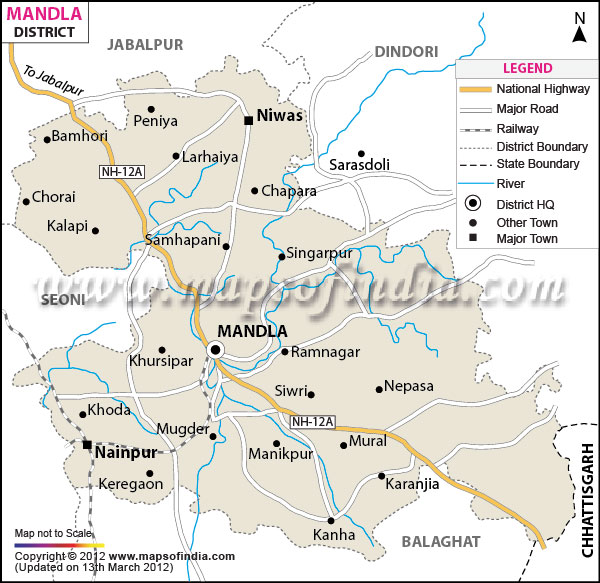 District Map of Mandla