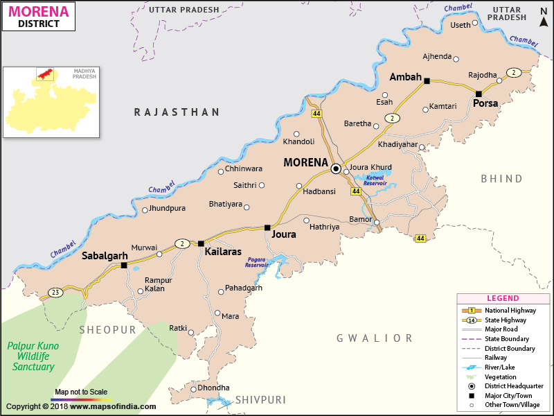 District Map of Morena