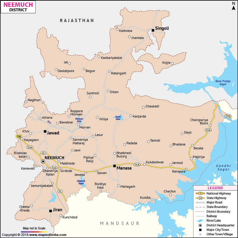 District Map of Neemach