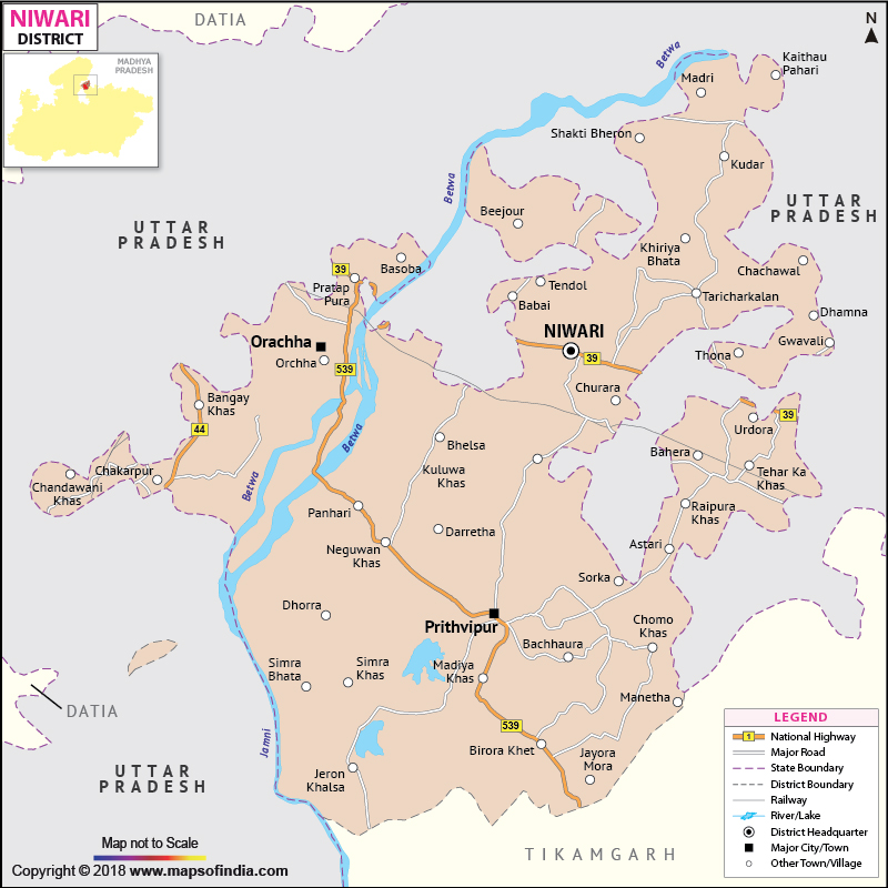 District Map of niwari