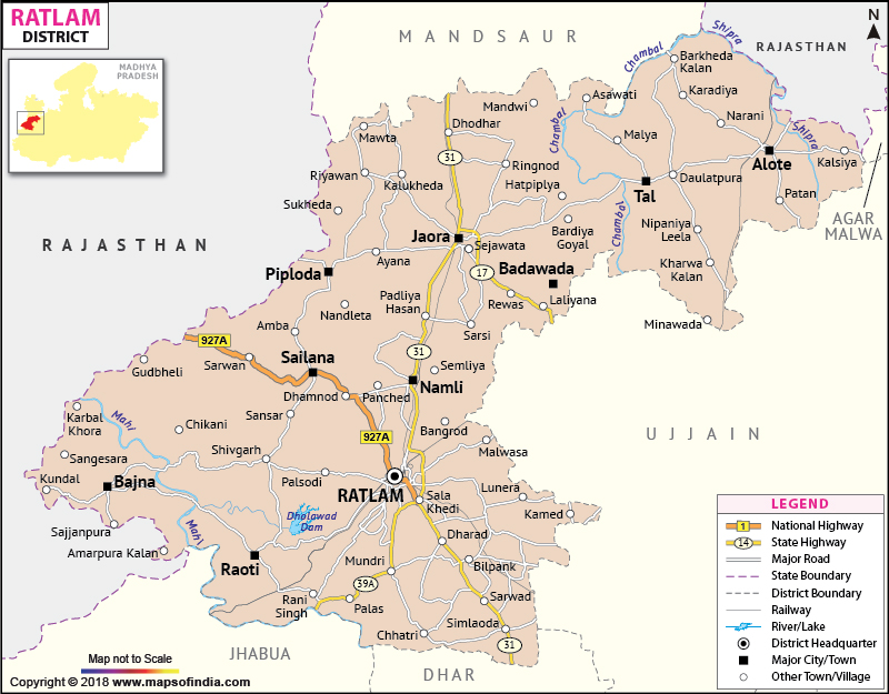 District Map of Ratlam