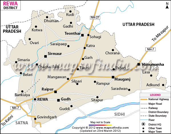 District Map of Rewa