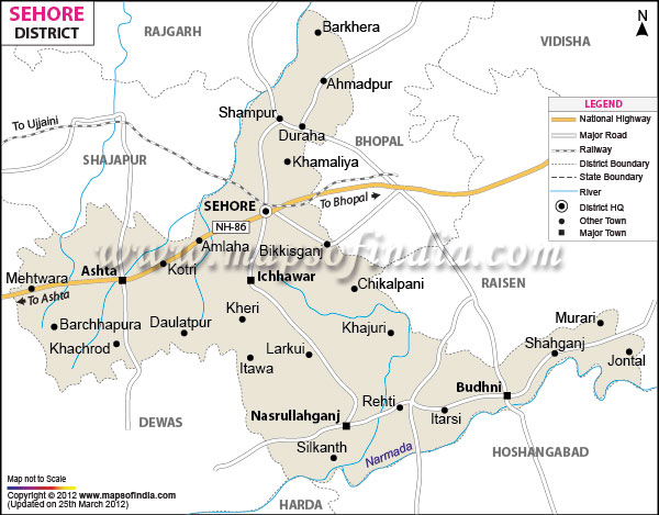 District Map of Sehore