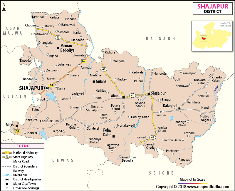 District Map of Shajapur