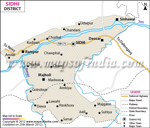 District Map of Sidhi