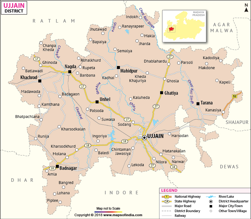 District Map of Ujjain